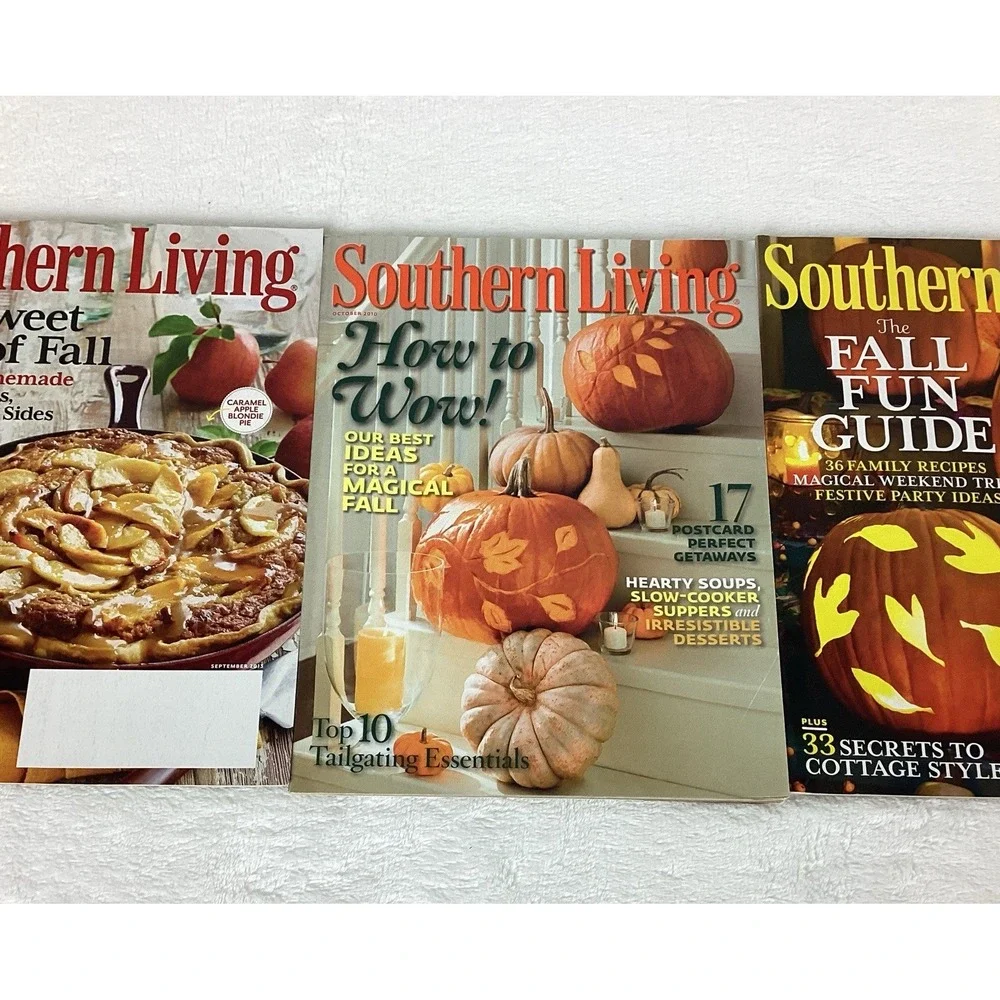 Southern Living Magazines Fall Thanksgiving Holidays Food Decor Home Mixed Lot